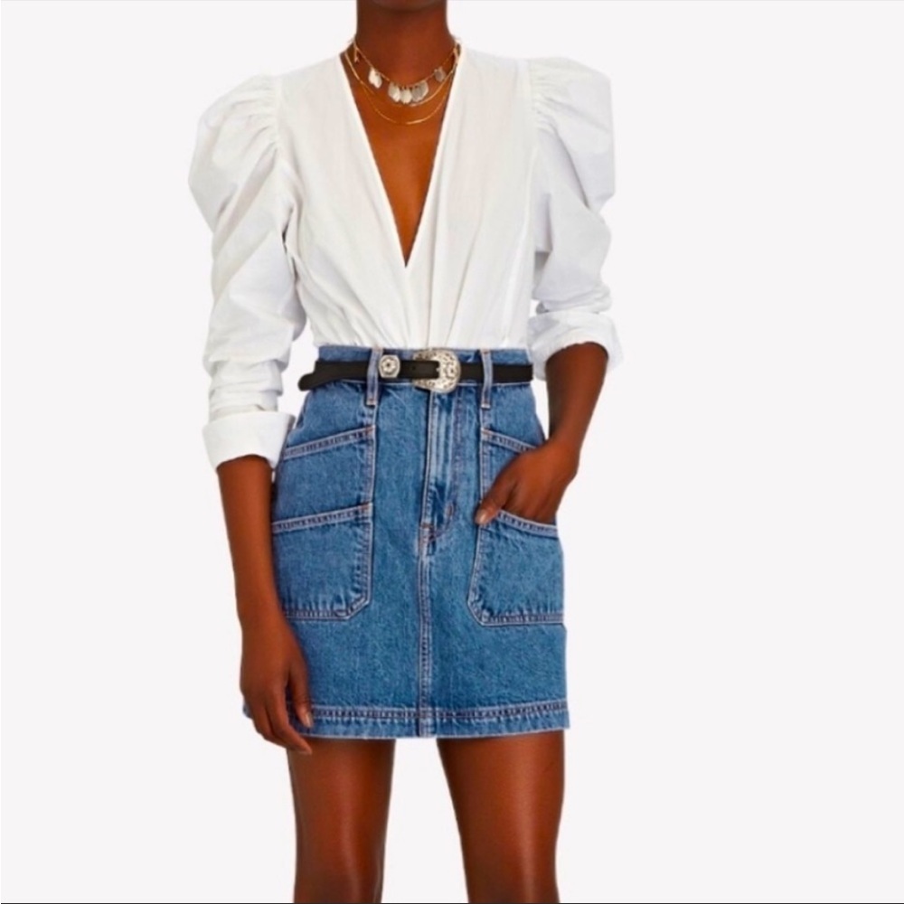 Jason Wu Puff Sleeve Wrap Long Sleeve Blouse NWT